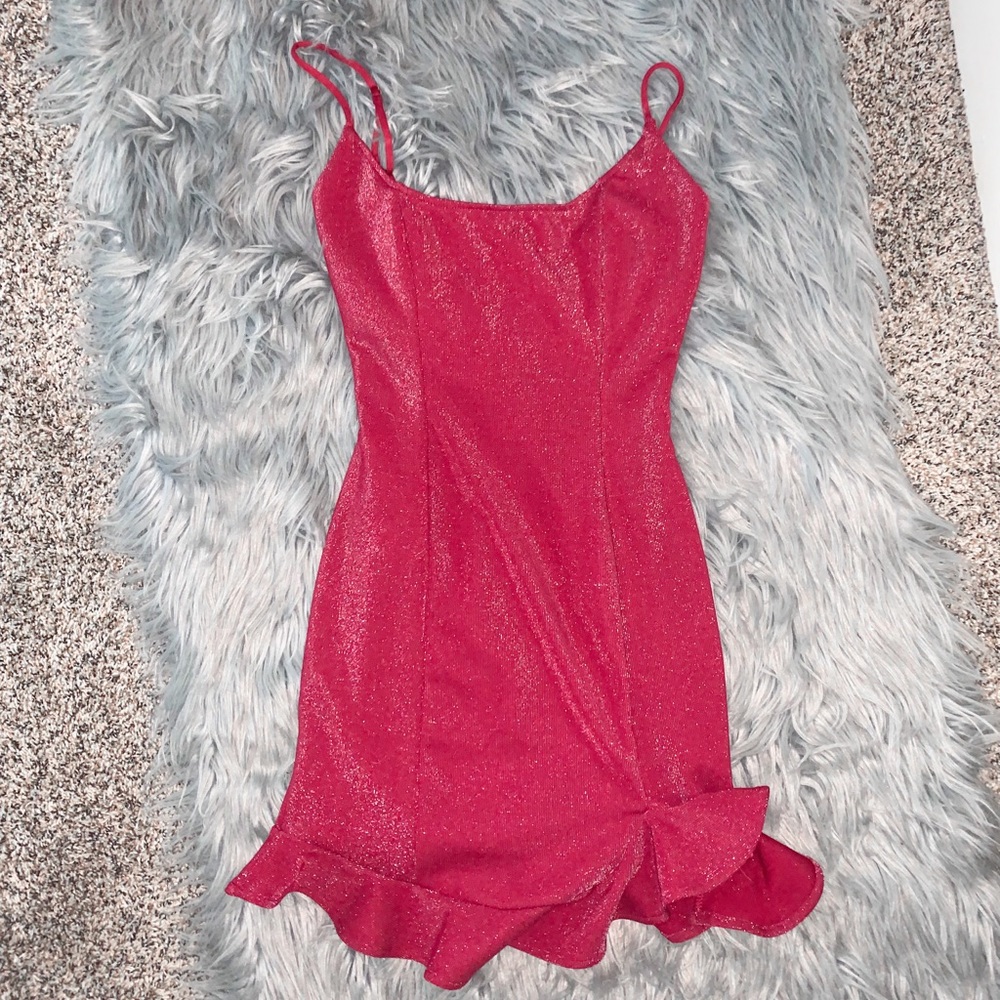 SOLD! Lucy in the sky monroe ruffle dress in red